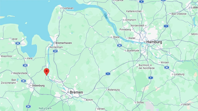 Map showing MARCARE location in Elsfleth